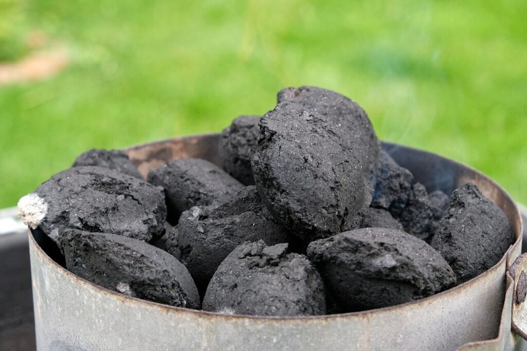 grillbriketts im eimer