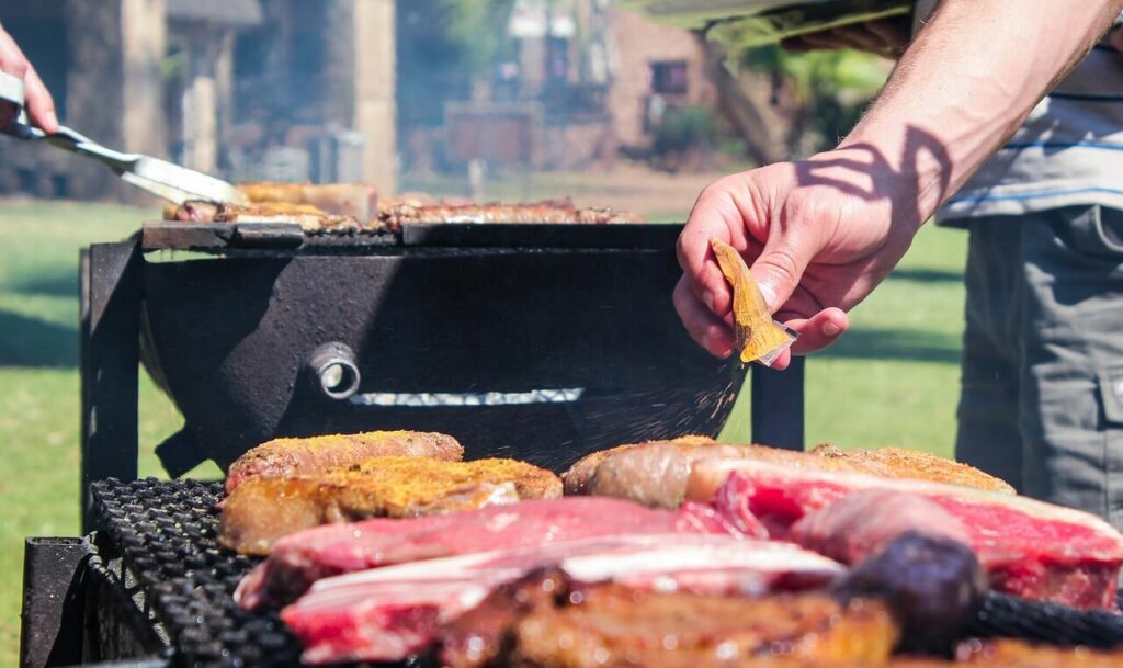 grillen im park